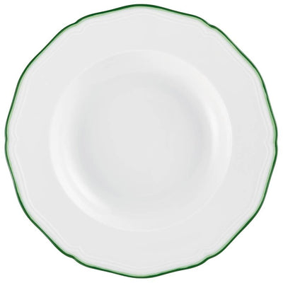 Raynaud Touraine Double Filet Vert Rim Plate Deep