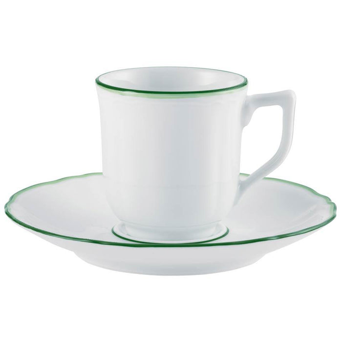 Raynaud Touraine Double Filet Vert Coffee Cup Without Foot