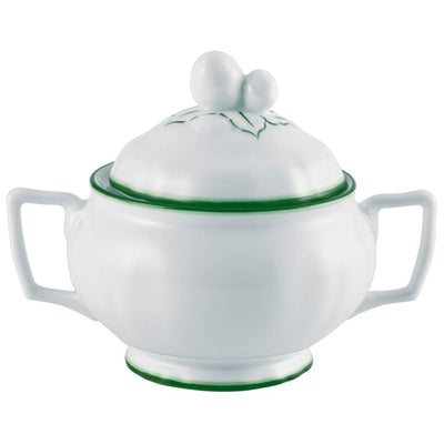 Raynaud Touraine Double Filet Vert Sugar Bowl