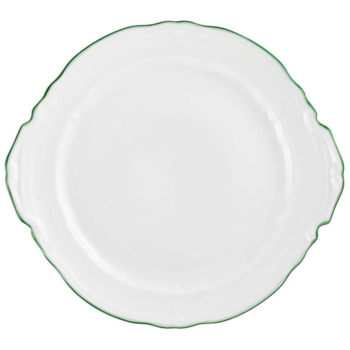 Raynaud Touraine Double Filet Vert Cake Dish With Hands