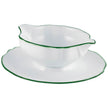 Raynaud Touraine Double Filet Vert Sauce Boat And Stand