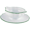 Raynaud Touraine Double Filet Vert Sauce Boat And Stand