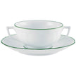 Raynaud Touraine Double Filet Vert Cream Soup Cup Without Foot