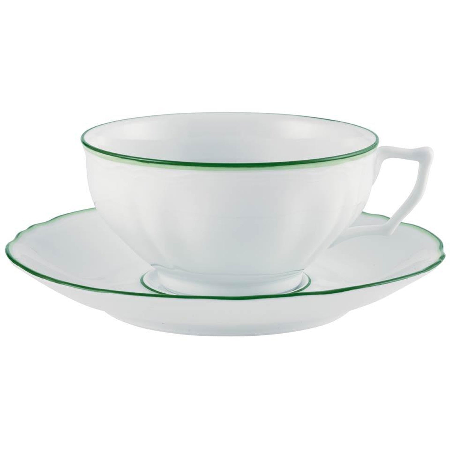 Raynaud Touraine Double Filet Vert Breakfast Cup Without Foot