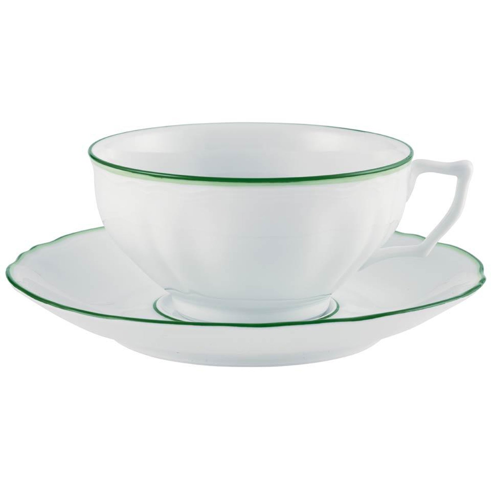 Raynaud Touraine Double Filet Vert Breakfast Cup Without Foot