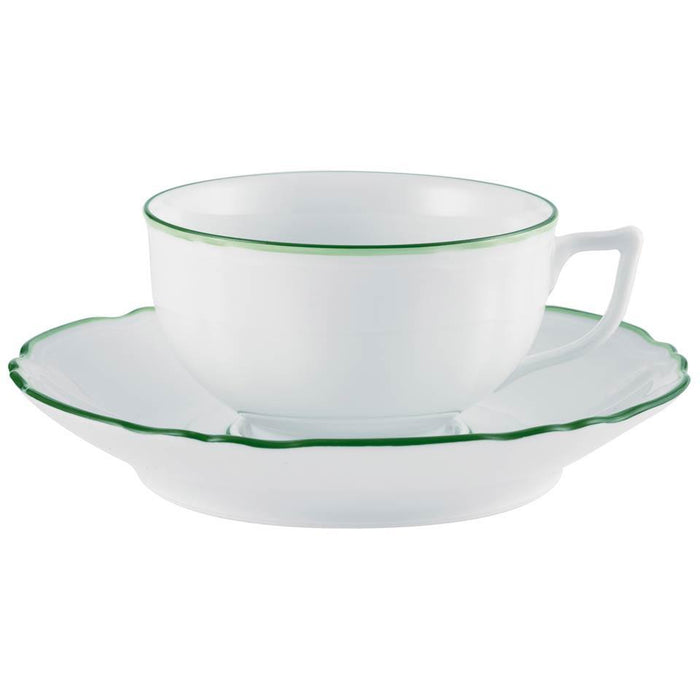 Raynaud Touraine Double Filet Vert Tea Cup Extra Without Foot