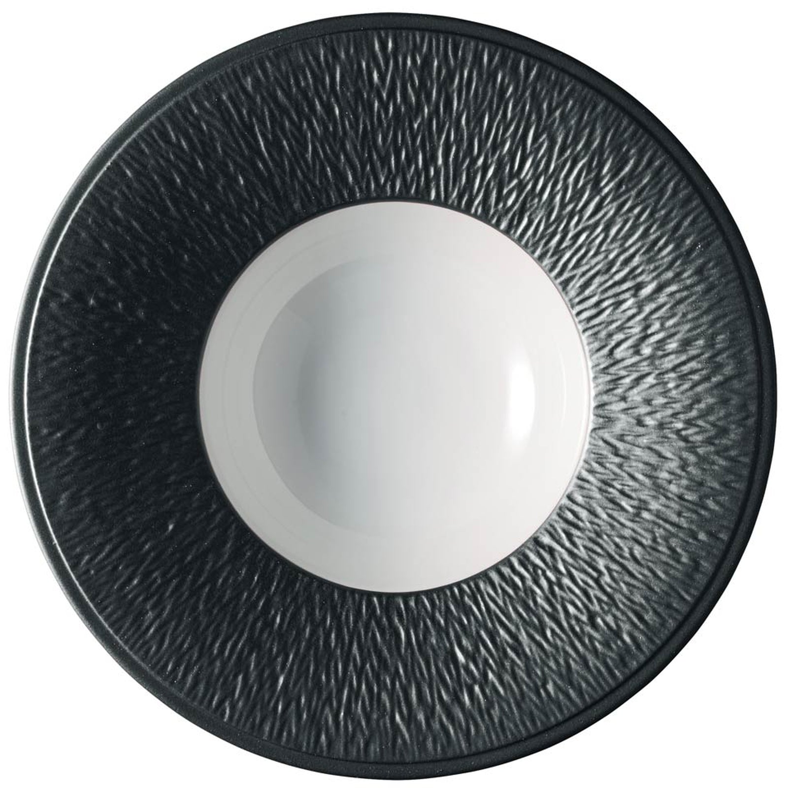 Raynaud Mineral Irise Black Rim Soup 8.9
