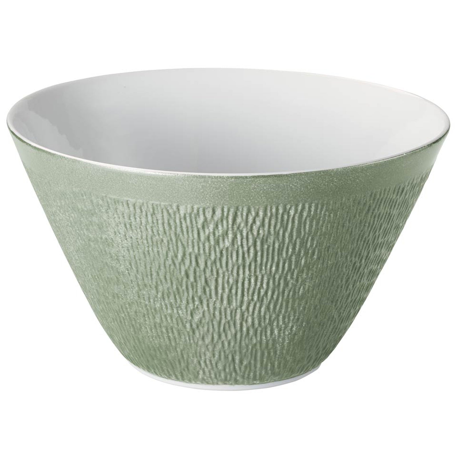 Raynaud Mineral Irise Celadon Cone Shaped Salad Bowl