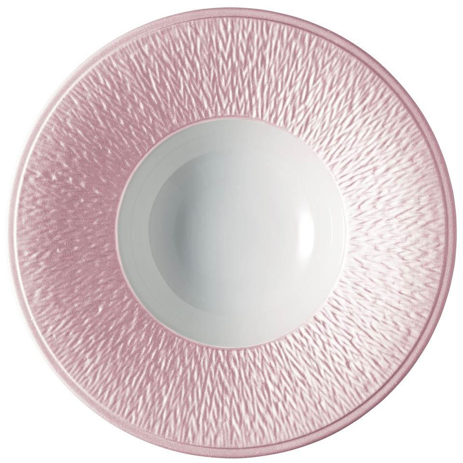 Raynaud Mineral Irise Nacre / Mother of Pearl Rim Soup 8.9"