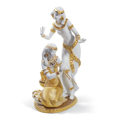 Lladro Dancers from The Nile Figurine Golden Lustre Limited Edition