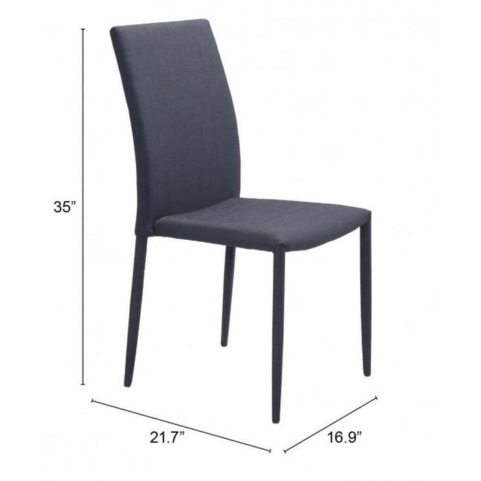 Zuo Confidence Dining Chair Black - Set of 4