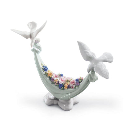 Lladro Petals of Peace Doves Figurine