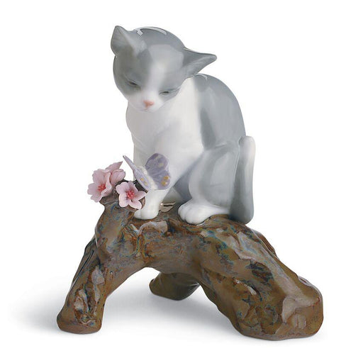 Lladro Blossoms for The Kitten Cat Figurine