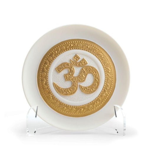 Lladro Om Decorative Plate Golden Lustre