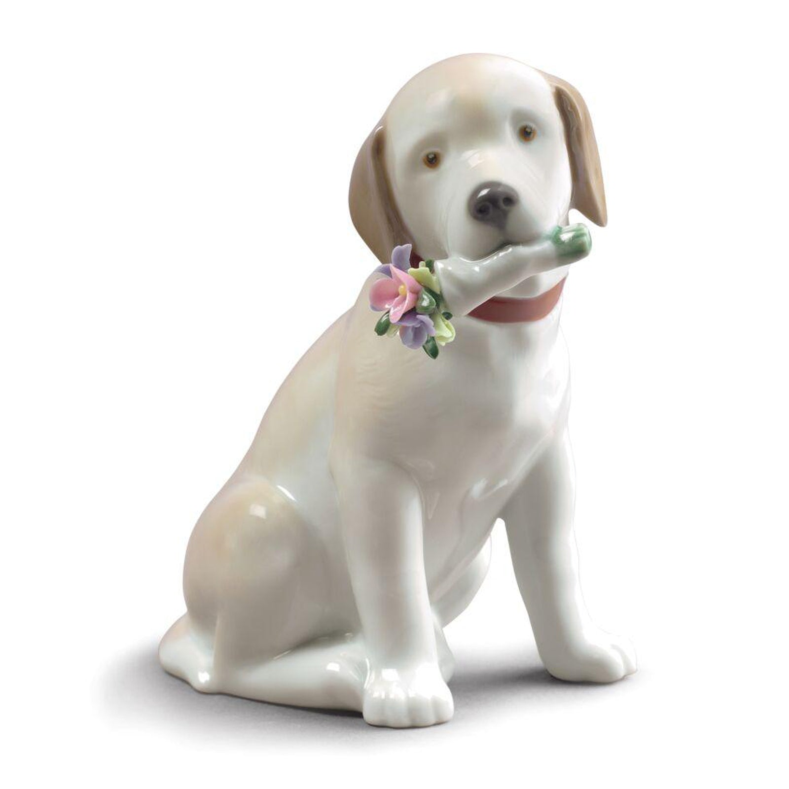 Lladro This Bouquet Is for You Dog Figurine