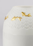 Lladro Koi Vase Golden Luster
