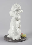 Lladro Poodle With Mochis Dog Figurine