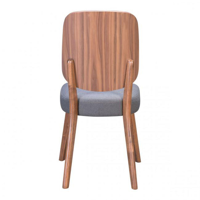 Zuo Alberta Dining Chair Walnut & Dark Gray - Set of 2