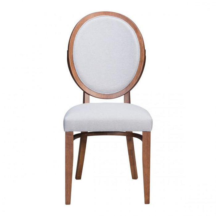 Zuo Regents Dining Chair Walnut & Light Gray - Set of 2
