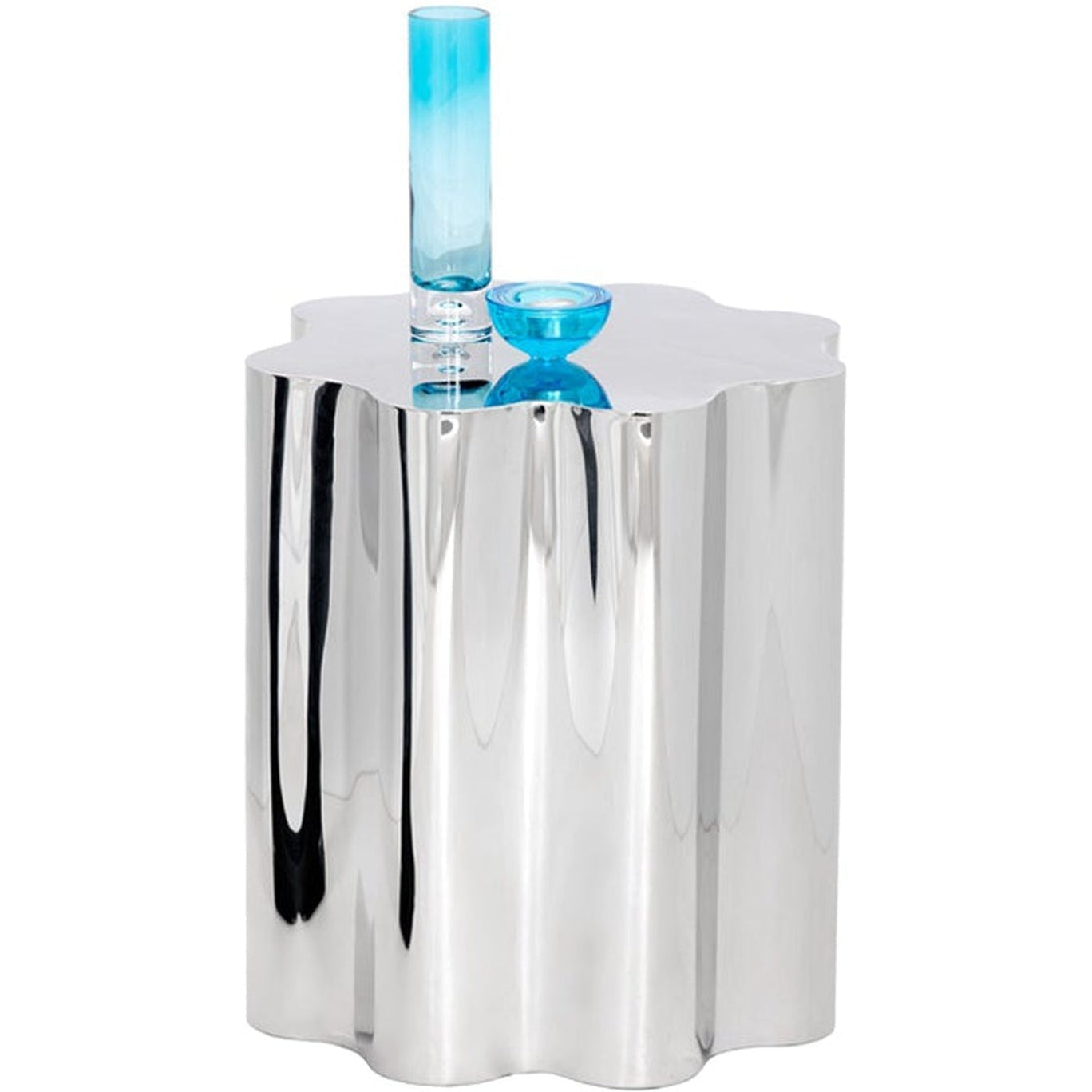 Sunpan Dahlia Side Table - Stainless Steel