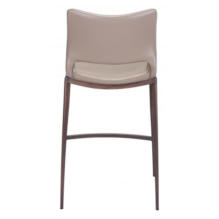 Zuo Ace Counter Chair Gray & Walnut - Set of 2