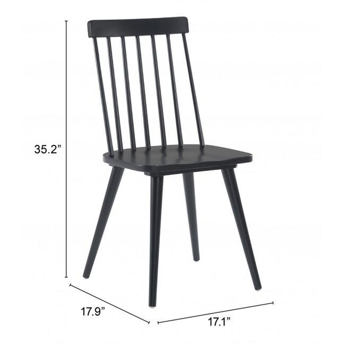 Zuo Ashley Dining Chair Black - Set of 2