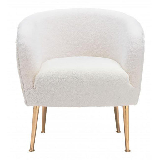 Zuo Sherpa Accent Chair Beige & Gold
