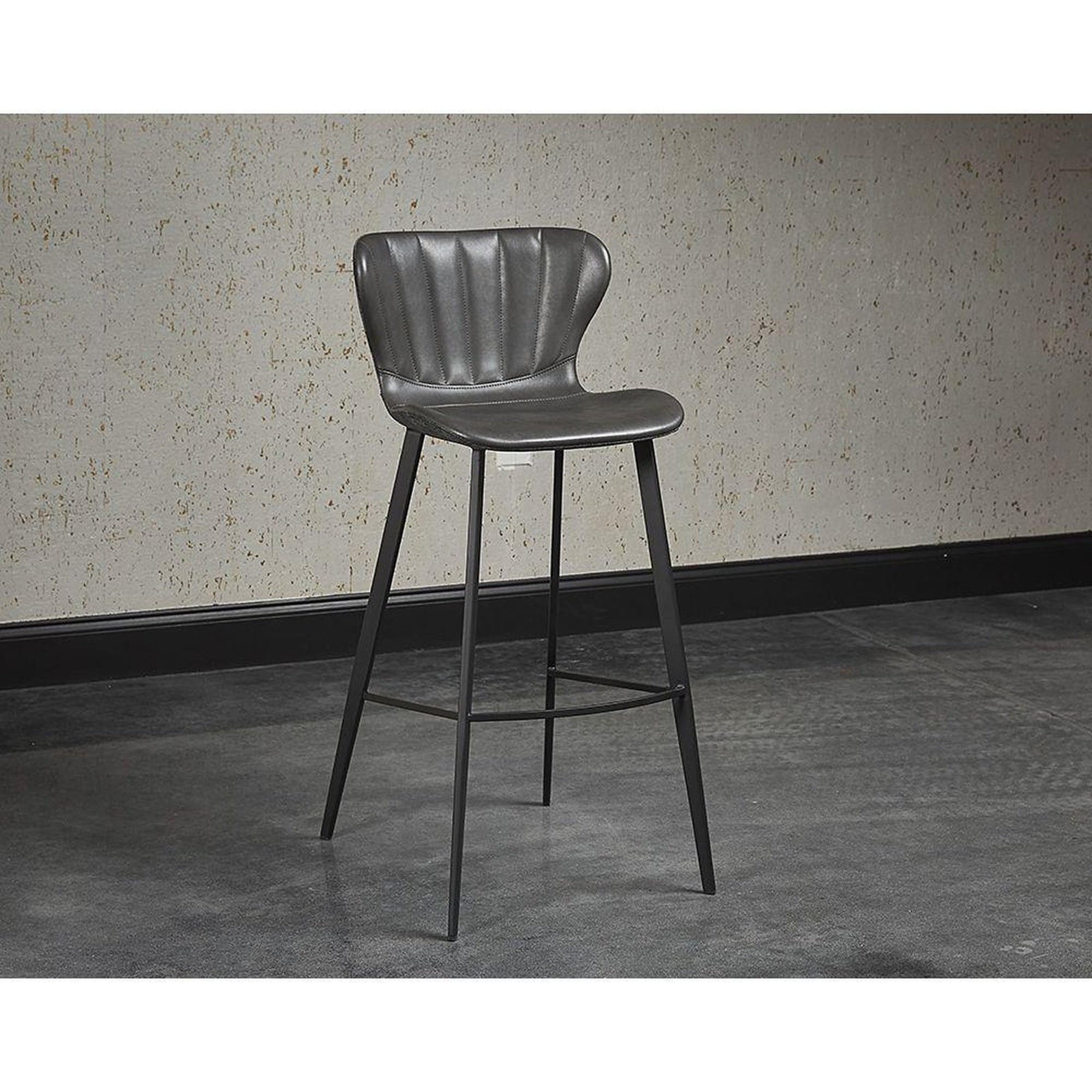 Sunpan Arabella Barstool - Bravo Portabella / Polo Club Kohl Grey