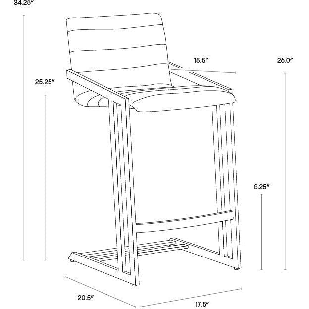 Sunpan Webber Counter Stool - Set of 2