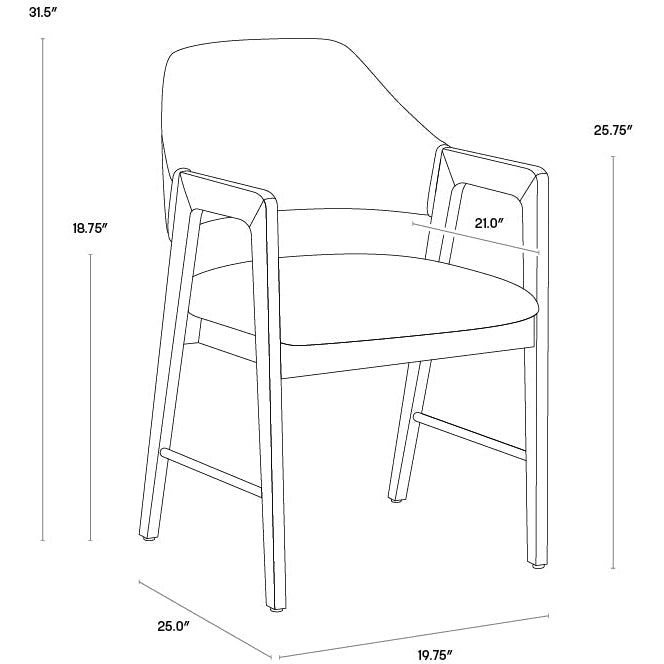 Sunpan Milton Dining Armchair