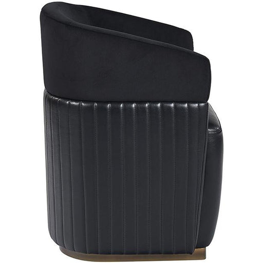 Sunpan Genval Wheeled Lounge Chair - Abbington Black/Cantina Black