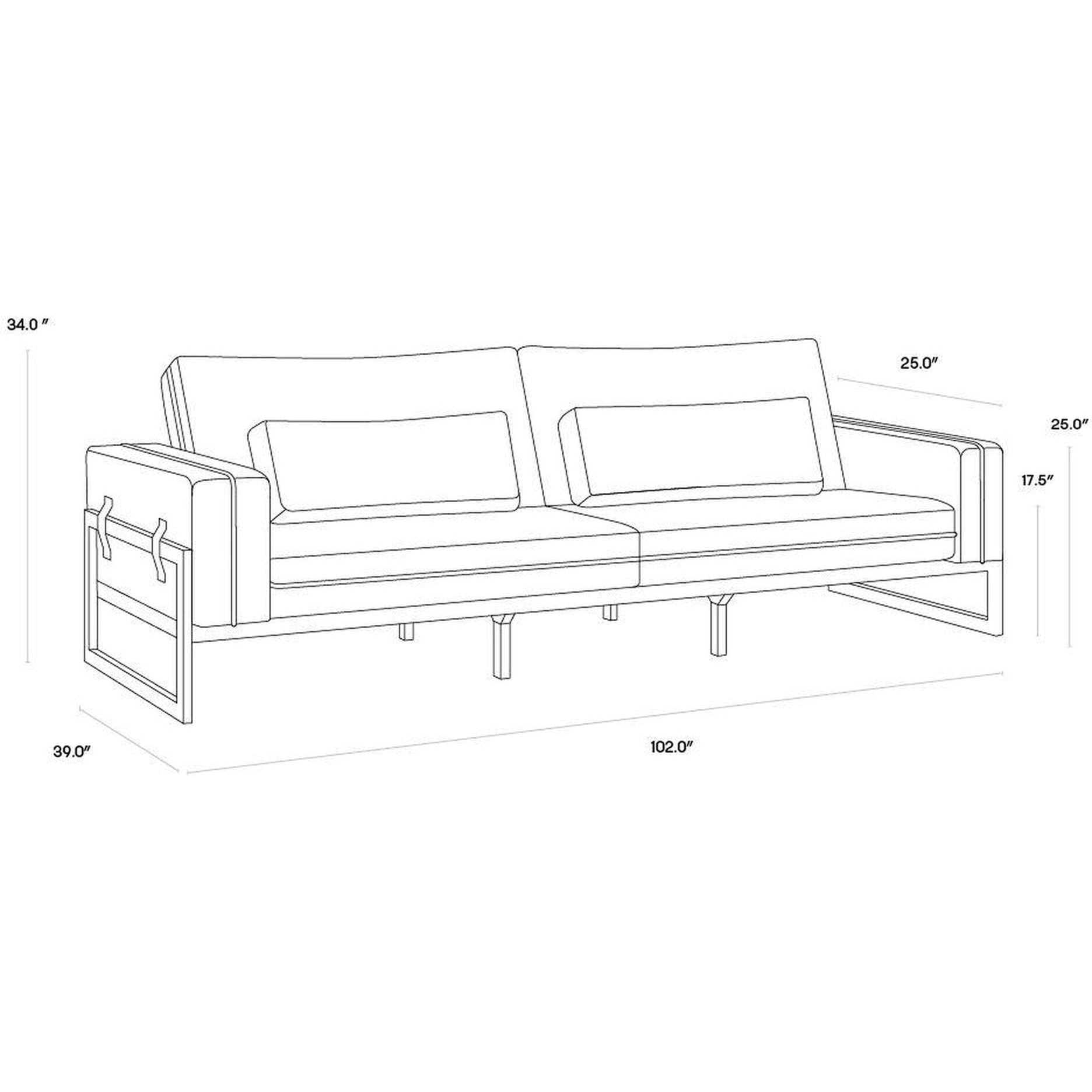 Sunpan Belinda Sofa - Symphony Greige