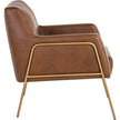 Sunpan Cybil Lounge Chair - Vintage Caramel Leather