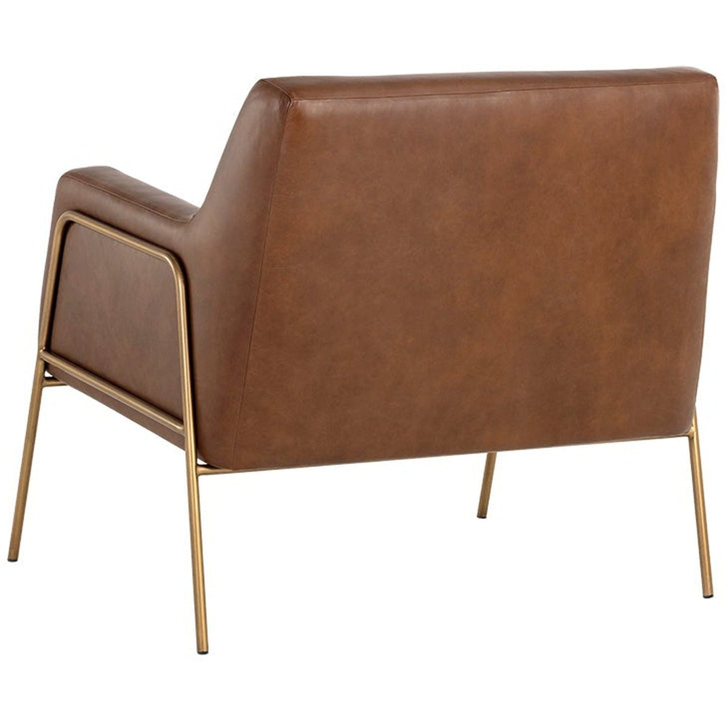Sunpan Cybil Lounge Chair - Vintage Caramel Leather