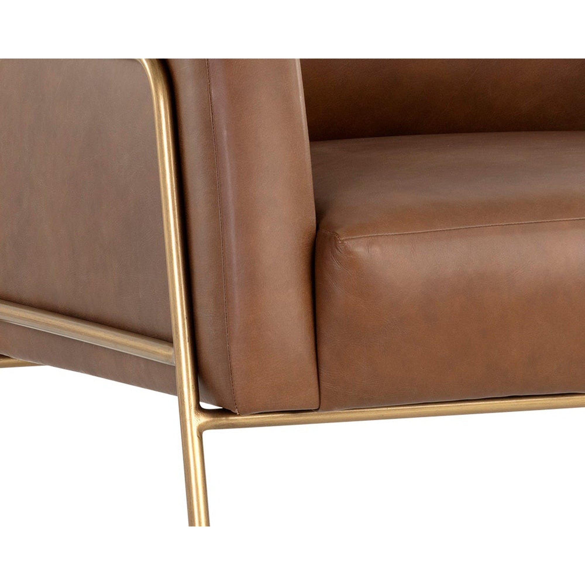 Sunpan Cybil Lounge Chair - Vintage Caramel Leather