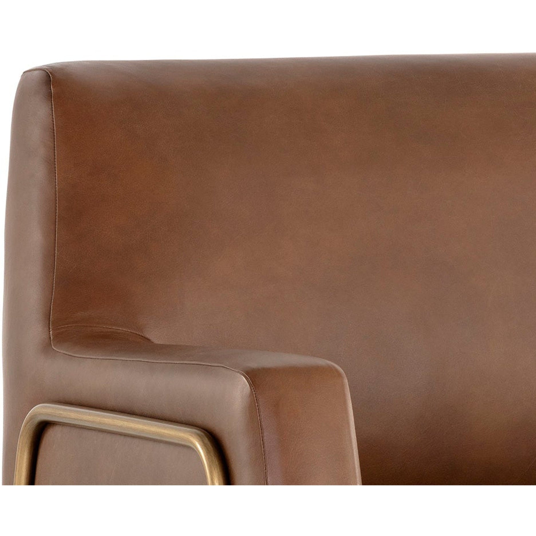Sunpan Cybil Lounge Chair - Vintage Caramel Leather