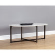 Sunpan Kiara Coffee Table - Gun Metal - White Marble