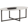 Sunpan Kiara Coffee Table - Gun Metal - White Marble