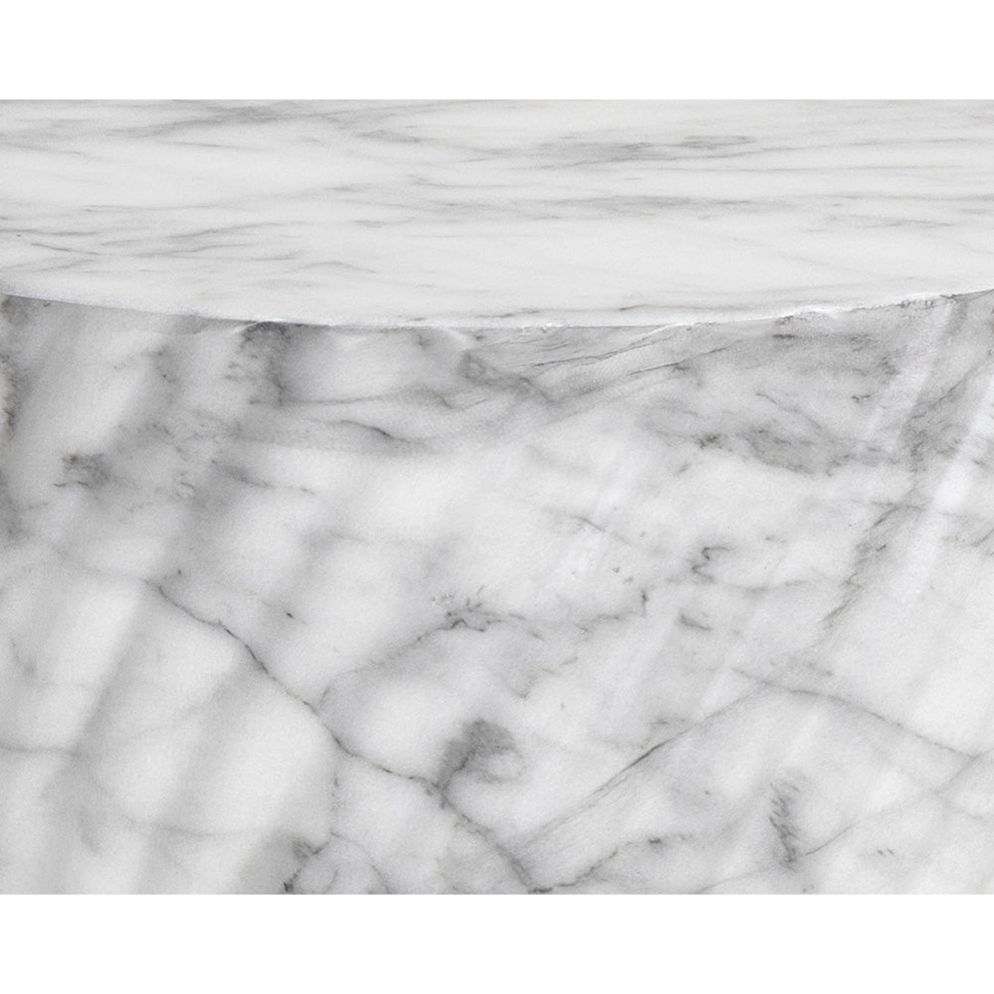 Sunpan Cara End Table Marble Look