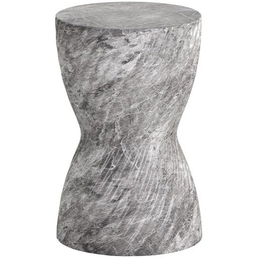 Sunpan Cara End Table Marble Look