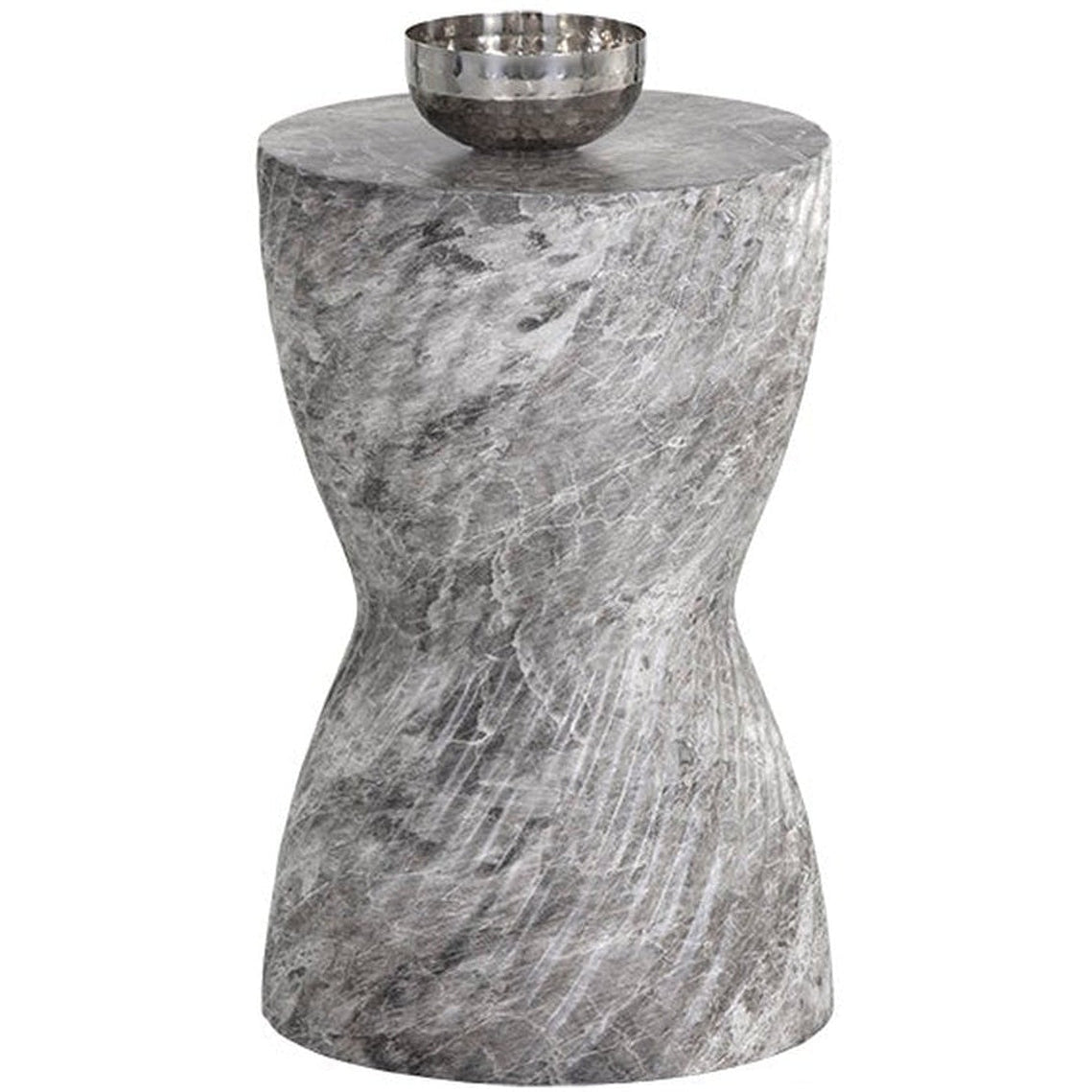 Sunpan Cara End Table Marble Look