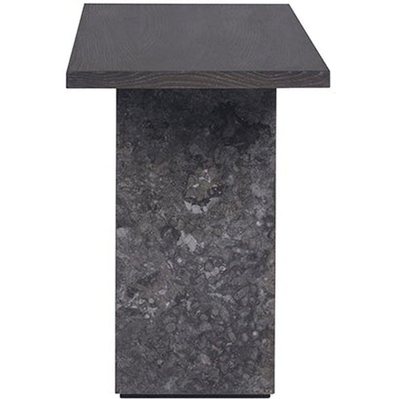 Sunpan Rebel Console Table - Grey Marble/Charcoal Grey