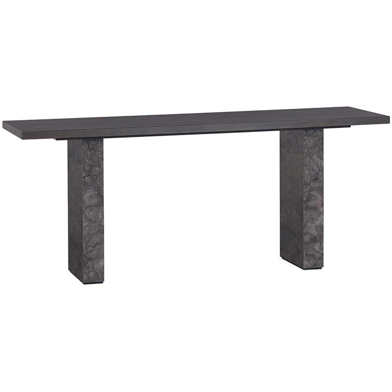 Sunpan Rebel Console Table - Grey Marble/Charcoal Grey