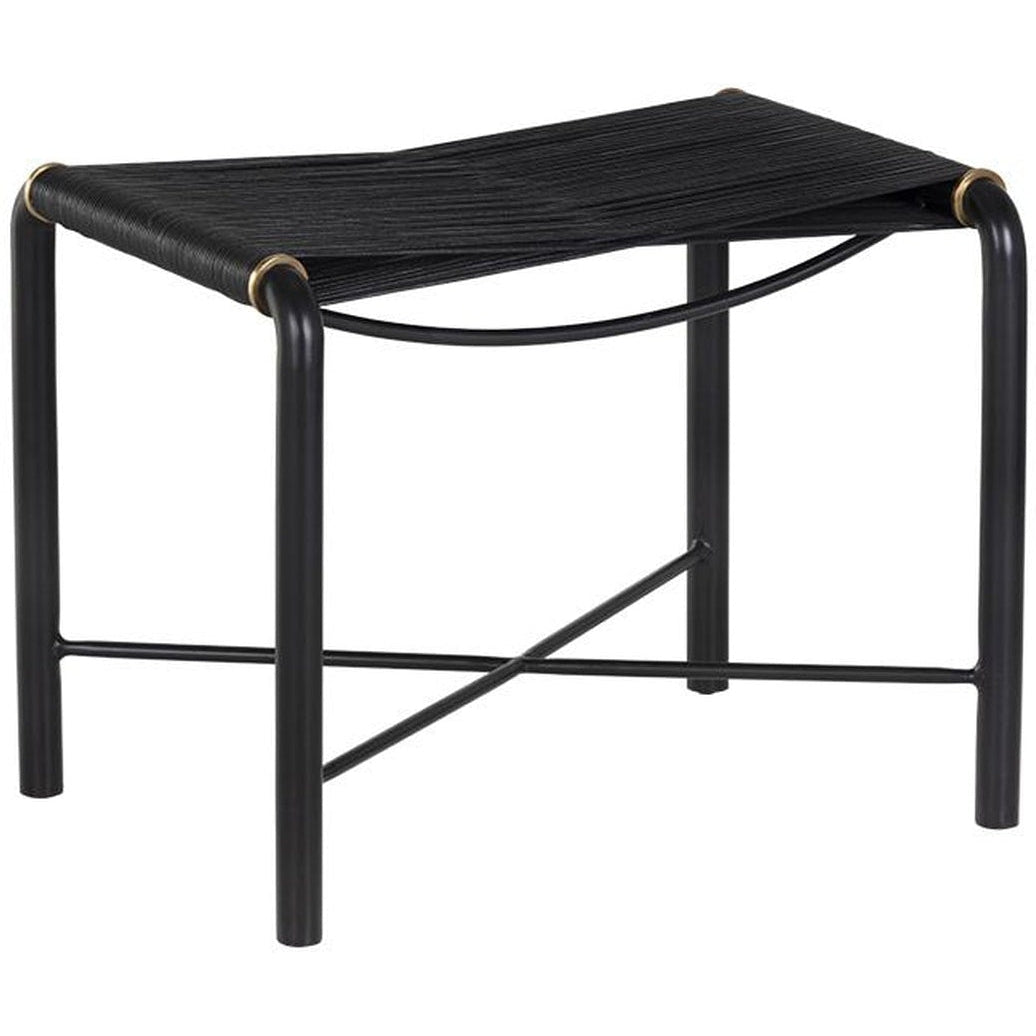 Sunpan Riz Stool - Black Leather