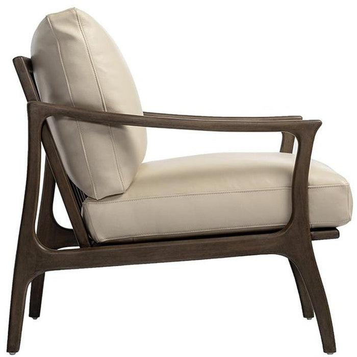 Sunpan Lindley Lounge Chair - Astoria Cream Leather
