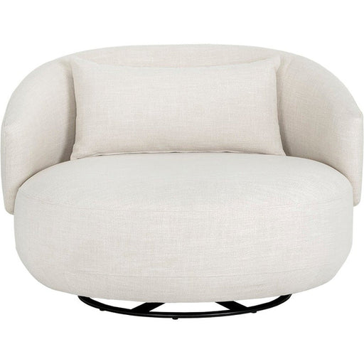 Sunpan Walsh Swivel Lounge Chair - Effie Linen