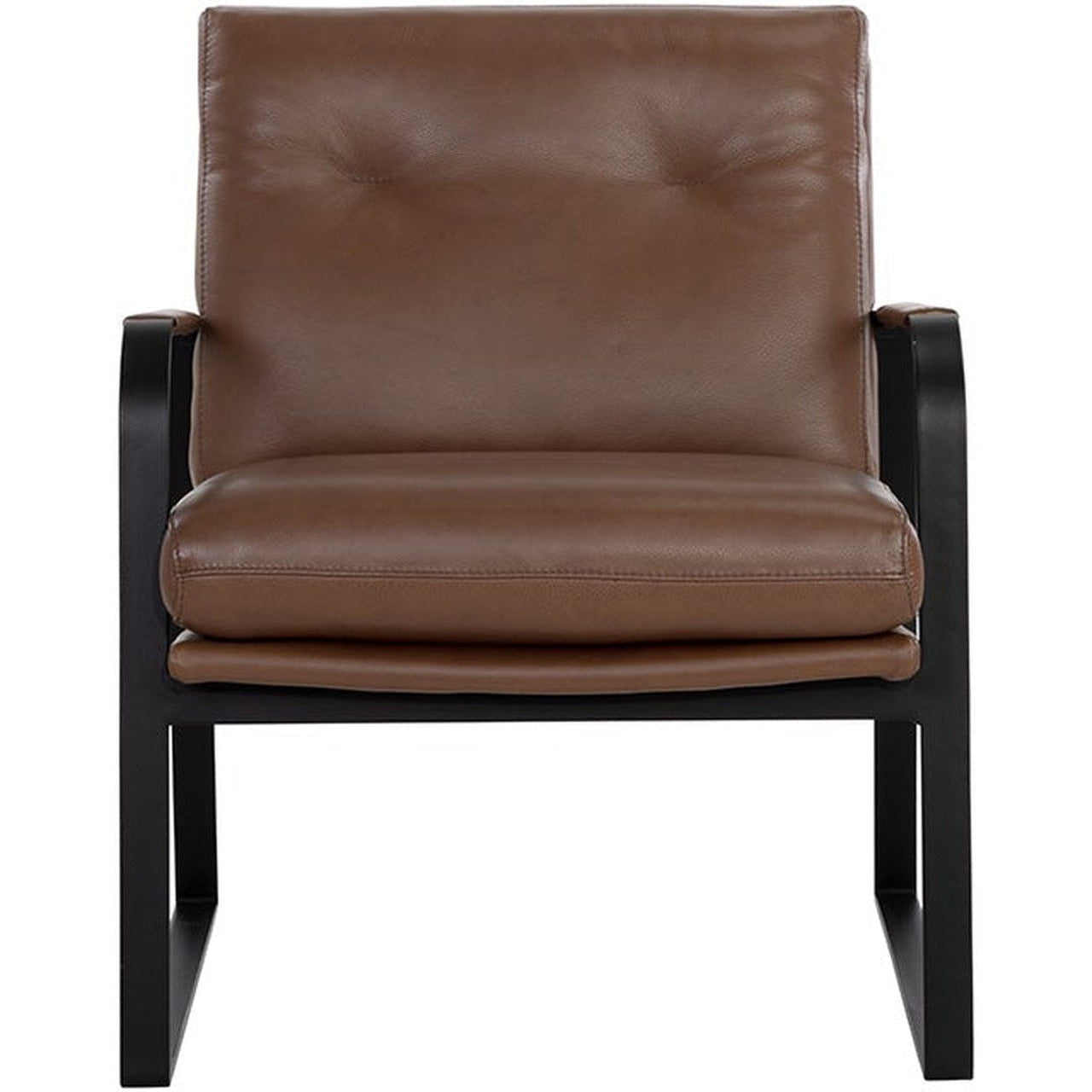 Sunpan Sterling Lounge Chair - Missouri Mahogany Leather