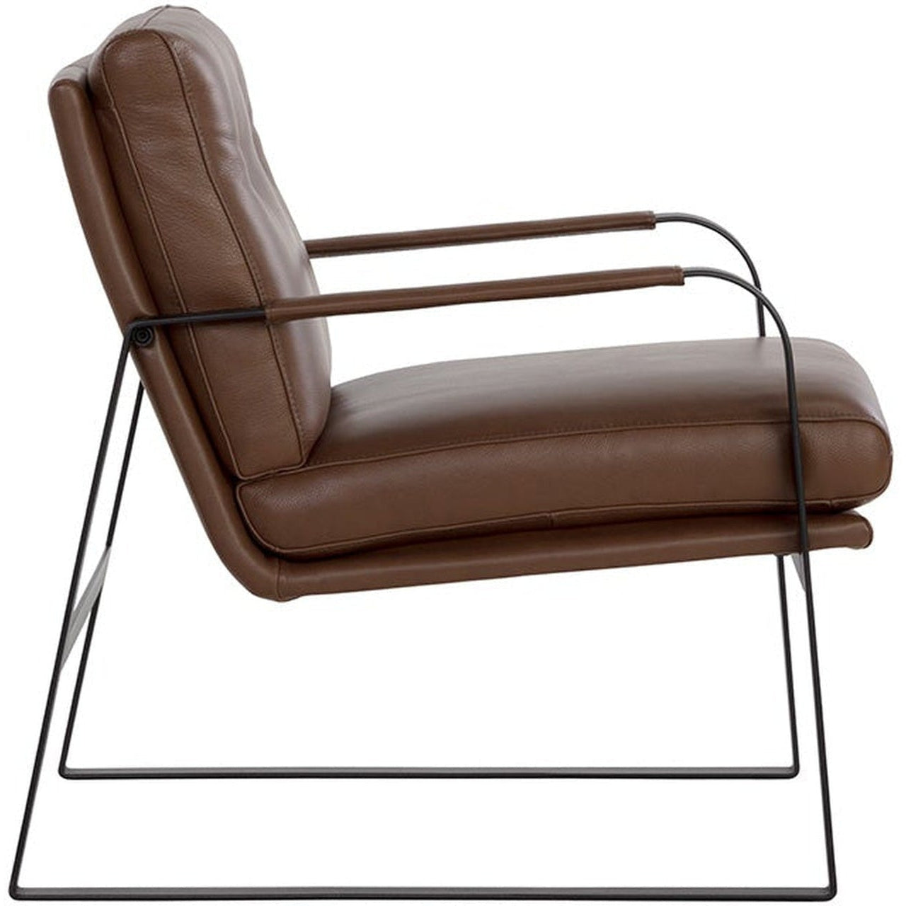 Sunpan Sterling Lounge Chair - Missouri Mahogany Leather