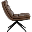 Sunpan Keller Swivel Lounge Chair - Missouri Mahogany Leather
