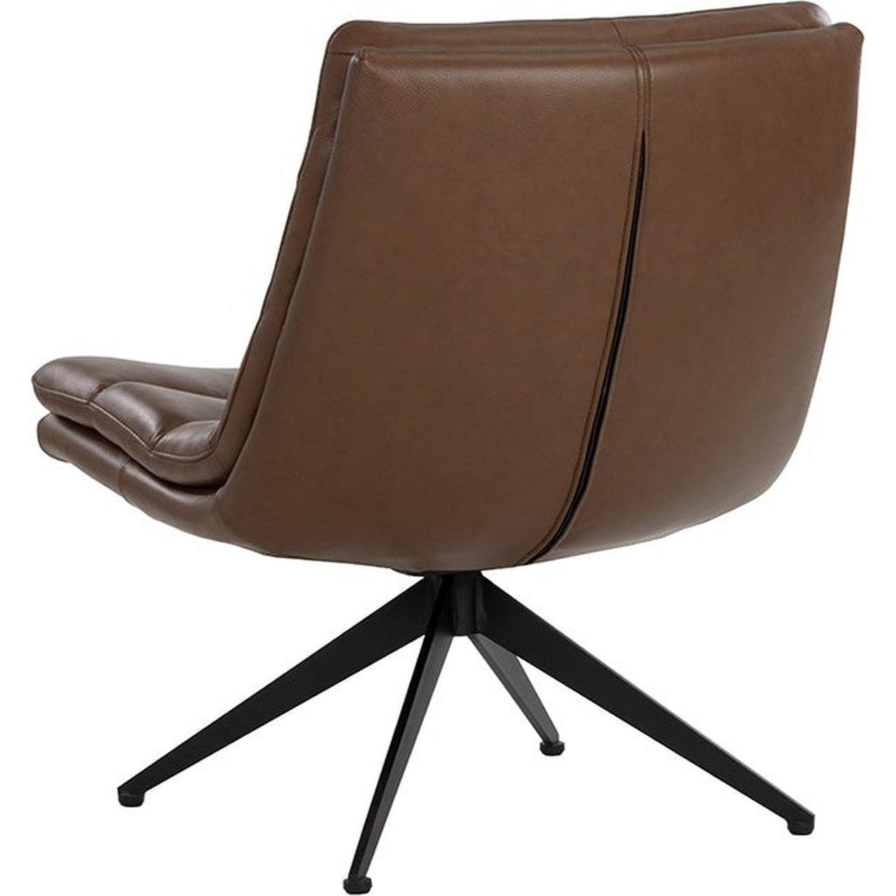 Sunpan Keller Swivel Lounge Chair - Missouri Mahogany Leather